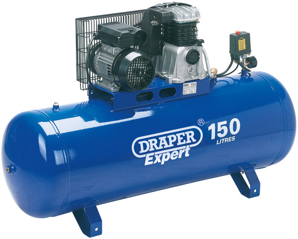 Draper Draper Expert Stationary Belt-Driven Air Compressor, 150L, 2.2kW 69337