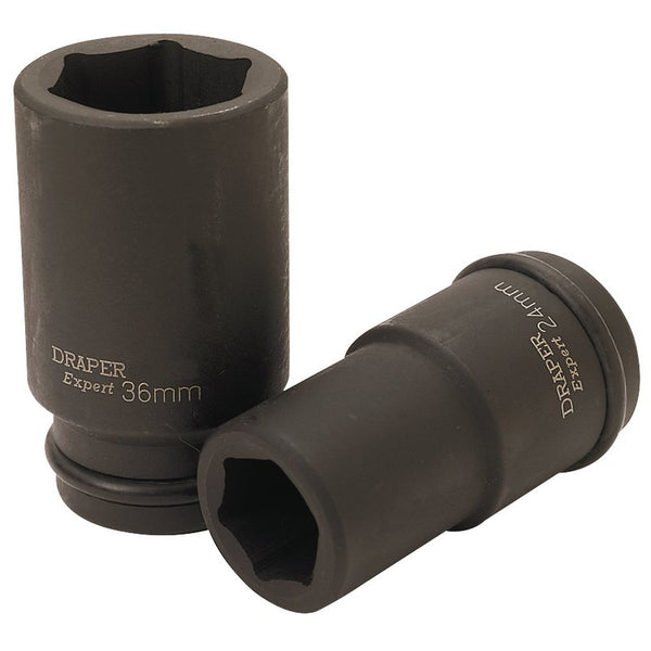 Draper HI-TORQ&#174; 6 Point Deep Impact Socket, 3/4" Sq. Dr., 24mm 71883