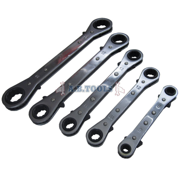 Ratchet Ring Spanner Set METRIC SIZES TE075