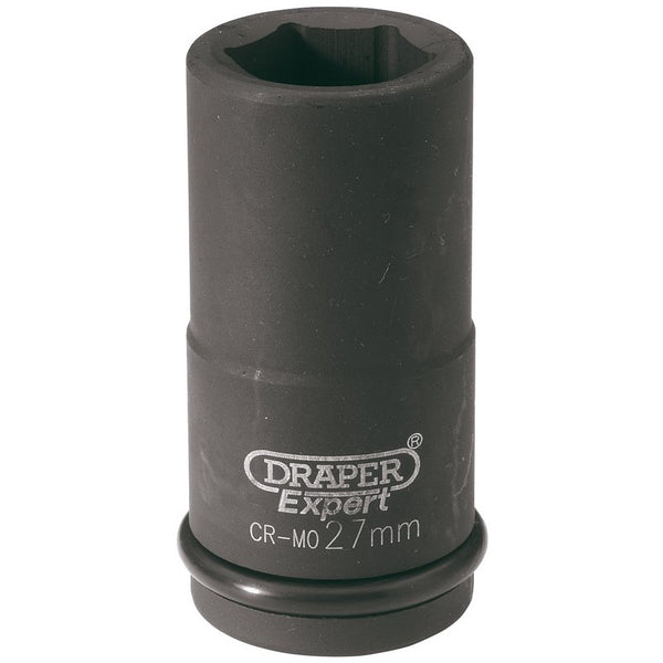 Draper HI-TORQ&#174; 6 Point Deep Impact Socket, 3/4" Sq. Dr., 27mm 71908