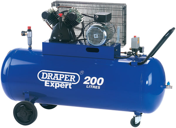 Expert 200L 230V 2.2kW V-Twin Belt-Driven Air Compressor