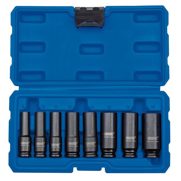 Draper Metric Deep Impact Socket Set, 3/8" Sq. Dr. (8 Piece) 83090