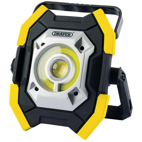 Draper Twin COB LED Rechargeable Worklight, 5W & 10W, 1000 Lumens, Yellow 87381