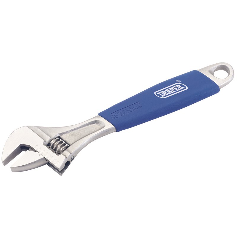 Draper Soft Grip Adjustable Wrench, 250mm 88603