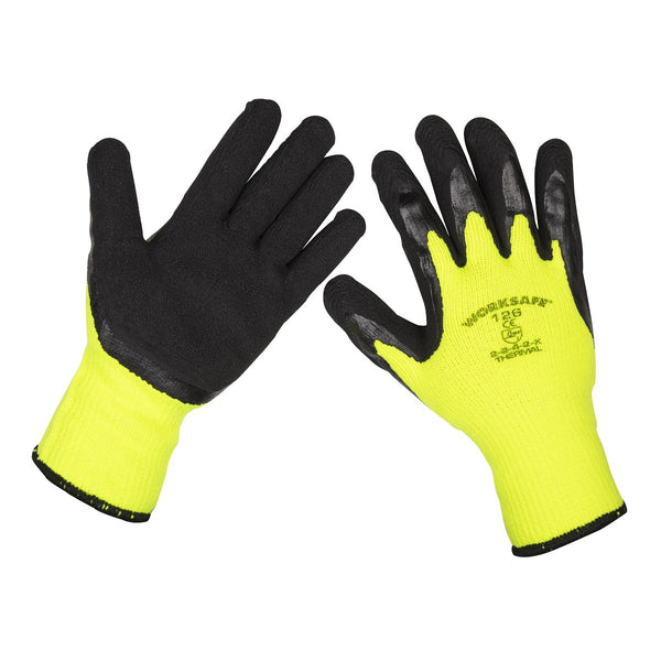 Sealey Worksafe&reg; Thermal Super Grip Gloves, Large - Pack of 12 Pairs 9126/12