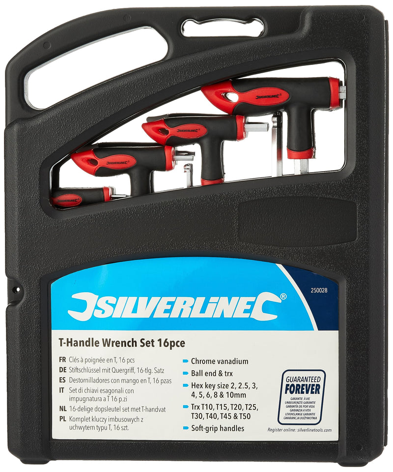 Silverline T-Handle Wrench Set 16pce (250028)