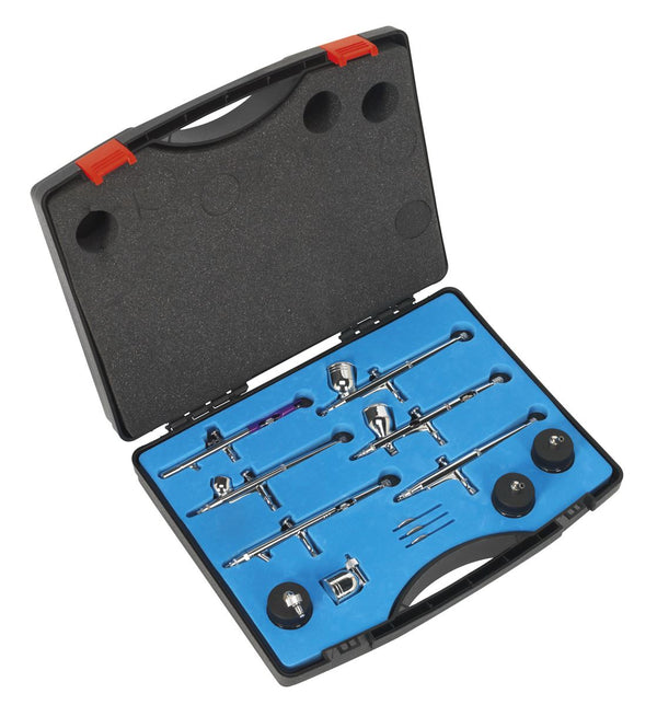 Sealey Mini Gravity/Suction Feed Air Brush Kit 10pc AB936