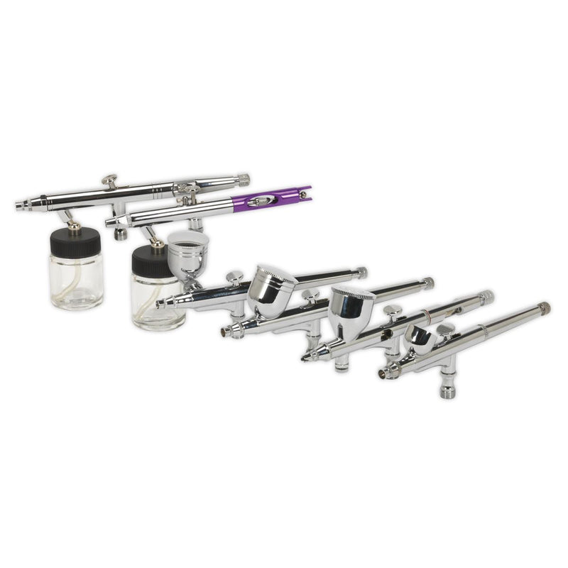 Sealey Mini Gravity/Suction Feed Air Brush Kit 10pc AB936