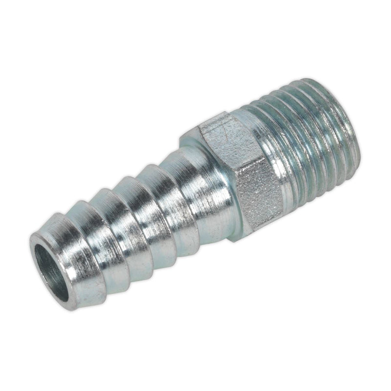 Sealey PCL Screwed Tailpiece Male 1/4"BSPT - 3/8" Hose - Pack of 5 AC09