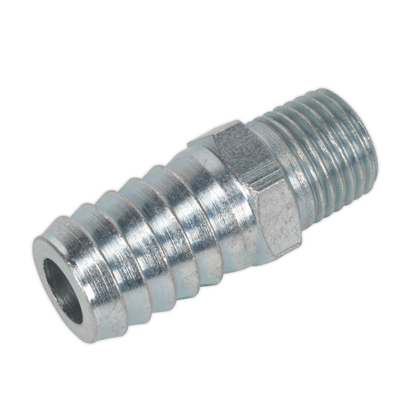 Sealey PCL Screwed Tailpiece Male 1/4"BSPT - 1/2" Hose - Pack of 5 AC40