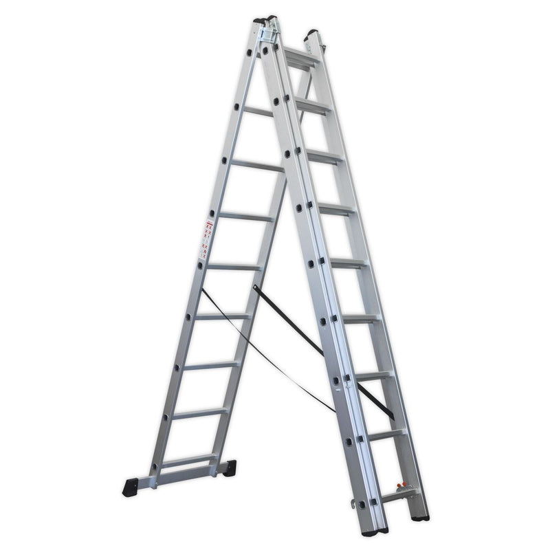 Sealey Extension Combination Ladder 3 x 9 Aluminium - BS EN 131 ACL3