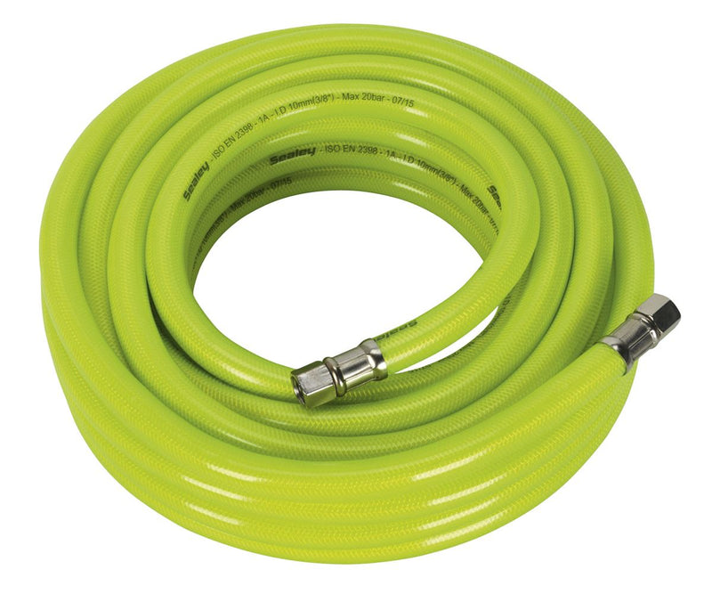 Sealey High-Visibility Air Hose with 1/4"BSP Unions 10m x 10mm AHFC1038