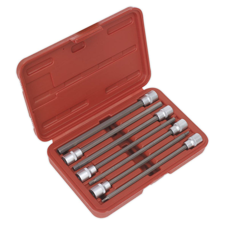 Sealey Hex Socket Bit Set 7pc 3/8"Sq Drive 200mm AK2187