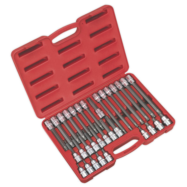 Sealey Premier Ribe Socket Bit Set 1/2"Sq Drive 32pc AK2198