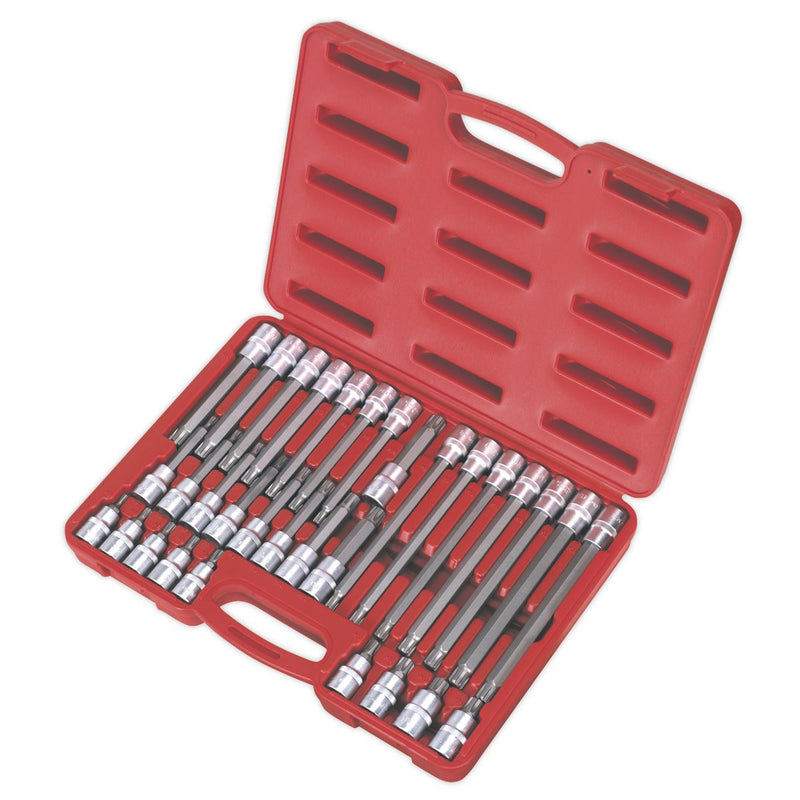 Sealey Premier Ribe Socket Bit Set 1/2"Sq Drive 32pc AK2198
