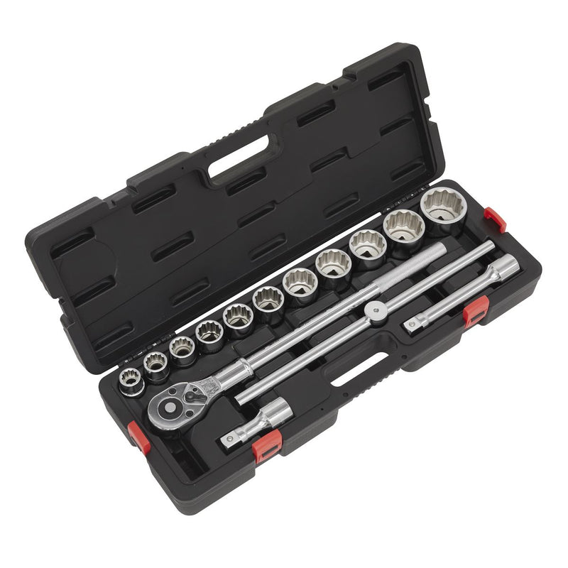 Sealey Premier Socket Set 3/4"Sq Drive 12-point 15pc AK2583