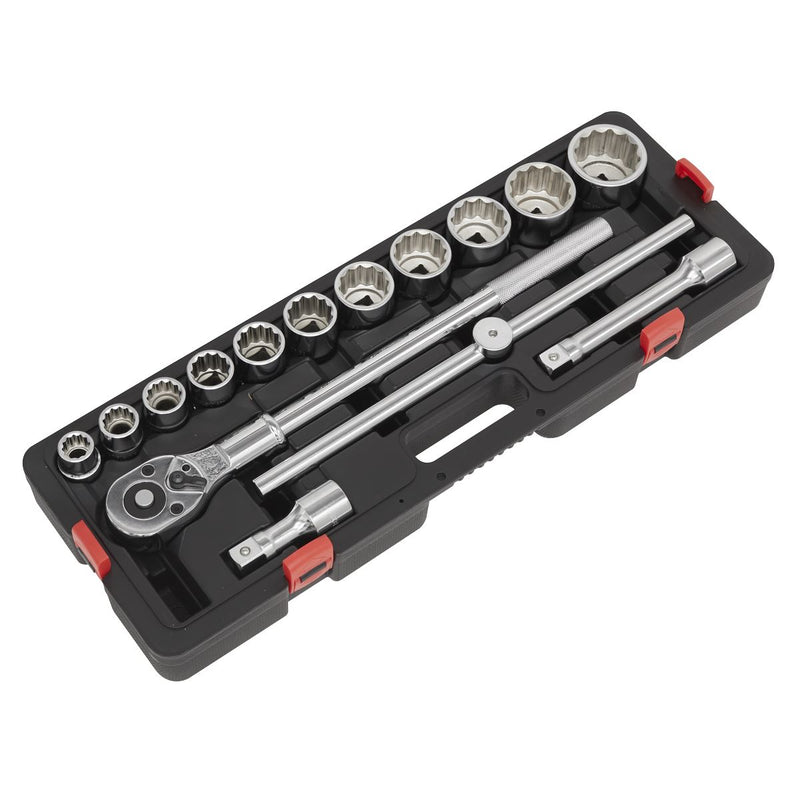 Sealey Premier Socket Set 3/4"Sq Drive 12-point 15pc AK2583