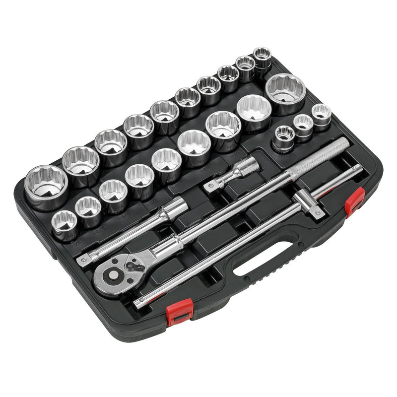 Sealey Premier Metric/Imperial Socket Set 3/4"Sq Drive 12-point 26pc AK2584