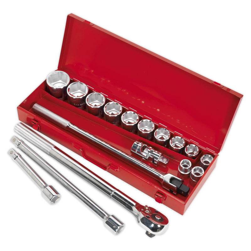 Sealey Premier Socket Set 3/4"Sq Drive 17pc AK2597