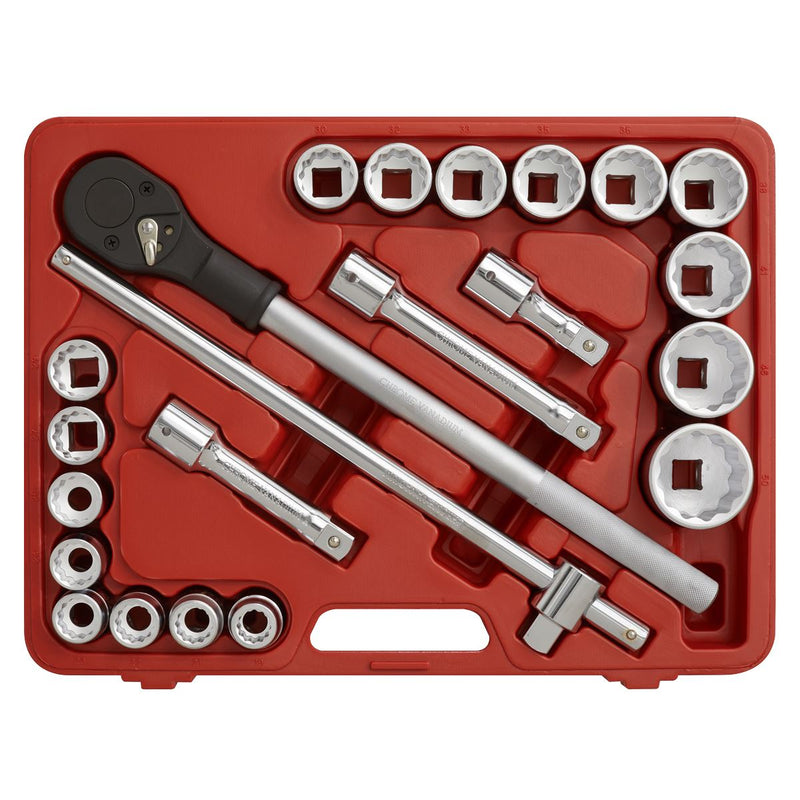 Sealey Premier Socket Set 3/4"Sq Drive 12-point 22pc AK2598