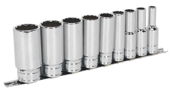 Sealey Premier Whitworth Deep Socket Set 1/2"Sq Drive 9pc AK2679