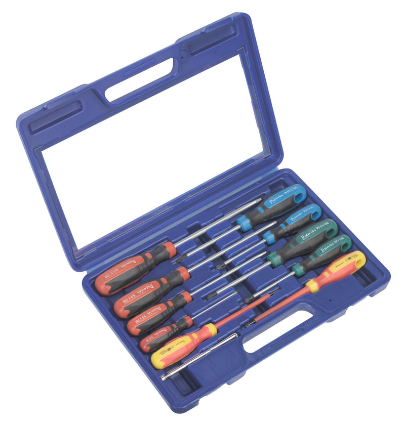 Sealey AK4303 Screwdriver Set with Carry-Case 11pc GripMAX&reg;