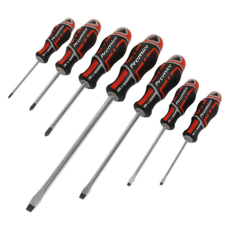 Sealey Premier GripMAX&reg; Screwdriver Set 7pc - Red AK4325