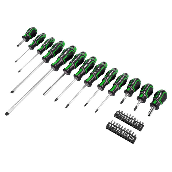 Sealey Premier GripMAX&reg; Screwdriver & Bit Set 33pc - Hi-Vis Green AK4370HV