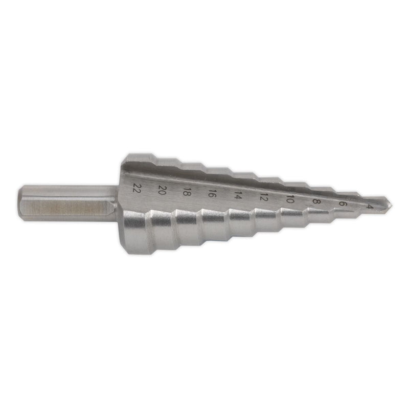 Sealey Double Flute HSS M2 Step Drill Bit 4-22mm AK4722