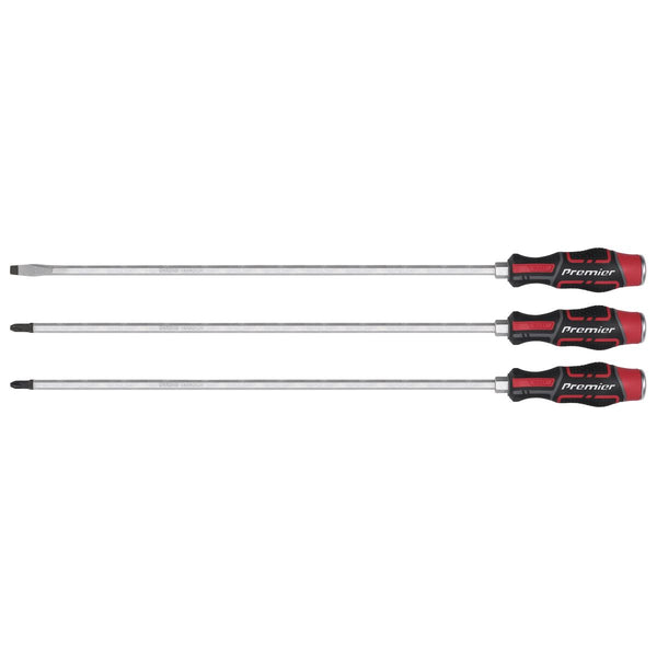 Sealey Premier Extra-Long Hammer-Thru Screwdriver Set 450mm 3pc AK4942