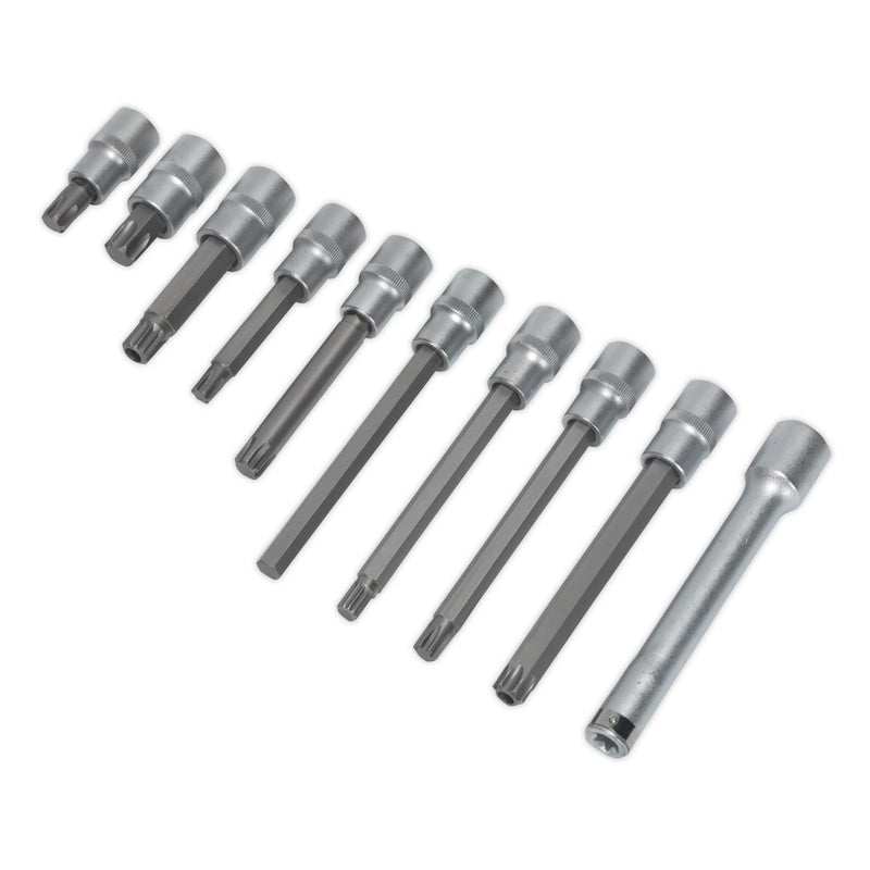 Sealey Premier Head Bolt Socket Bit Set 1/2"Sq Drive 10pc AK5538