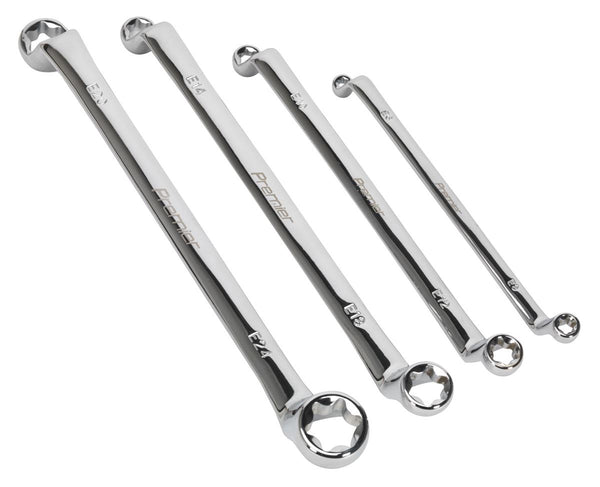 Sealey AK558 TRX-Star* Double End Ring Spanner Set Deep Offset 4pc