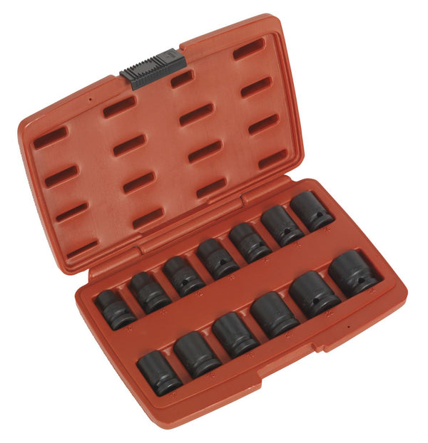 Sealey Premier Impact Socket Set 1/2"Sq Drive 12-point 13pc AK5614M