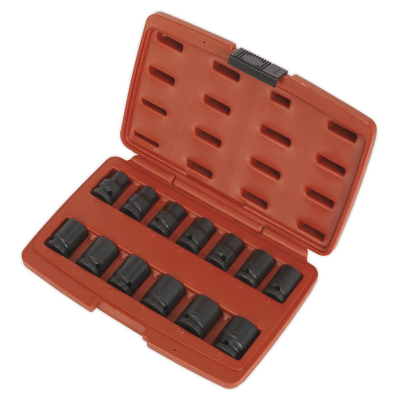 Sealey Premier Impact Socket Set 1/2"Sq Drive 12-point 13pc AK5614M