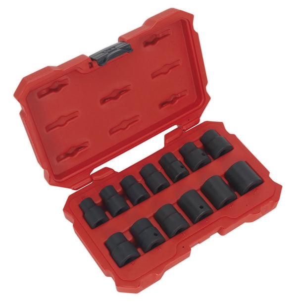 Sealey Premier Lock-On&trade; Impact Socket Set 1/2"Sq Drive 13pc AK5616M