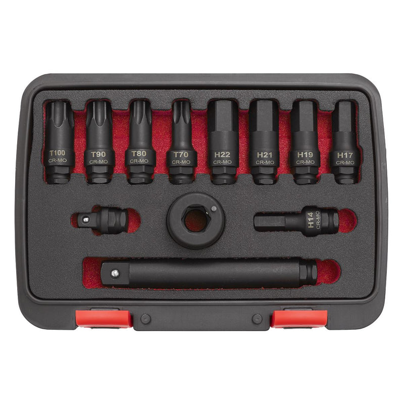 Sealey Premier Impact Socket Bit & Accessories Set 3/4"Sq Drive 12pc AK5617