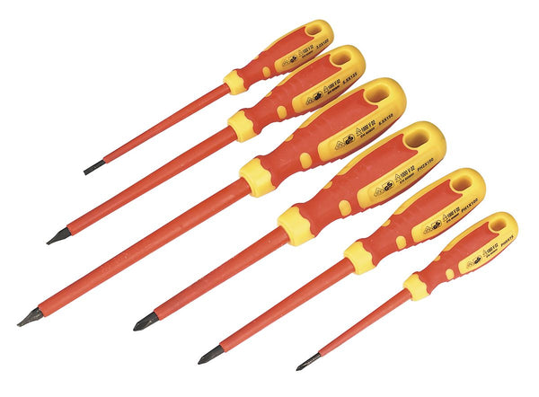 Sealey AK6122 Screwdriver Set 6pc VDE Approved GripMAX&reg;