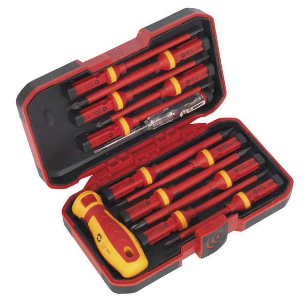 Sealey AK6129 Screwdriver Set 12pc Interchangeable Blade VDE Approved