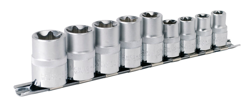 Sealey Premier TRX-Star* Socket Set 3/8" & 1/2"Sq Drive E10-E14 & E16-E24 9pc AK617