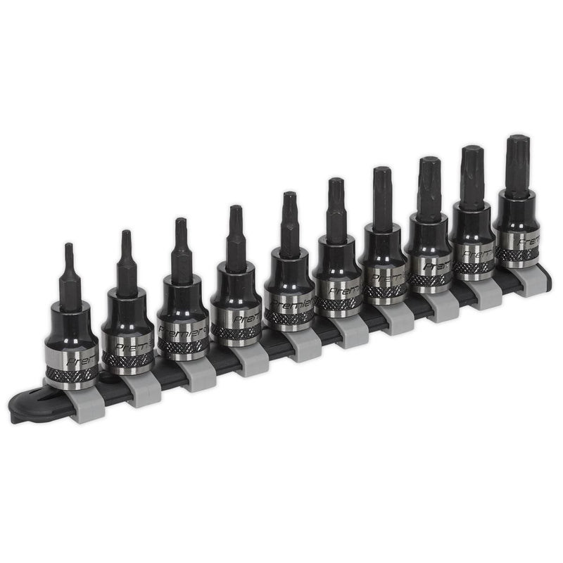 Sealey Premier Black TRX-Star* Socket Bit Set 3/8"Sq Drive 10pc AK6207B