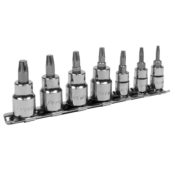 Sealey Premier Lock-On&trade; TRX-Star* Socket Bit Set 1/4" & 3/8"Sq Drive 7pc AK62262