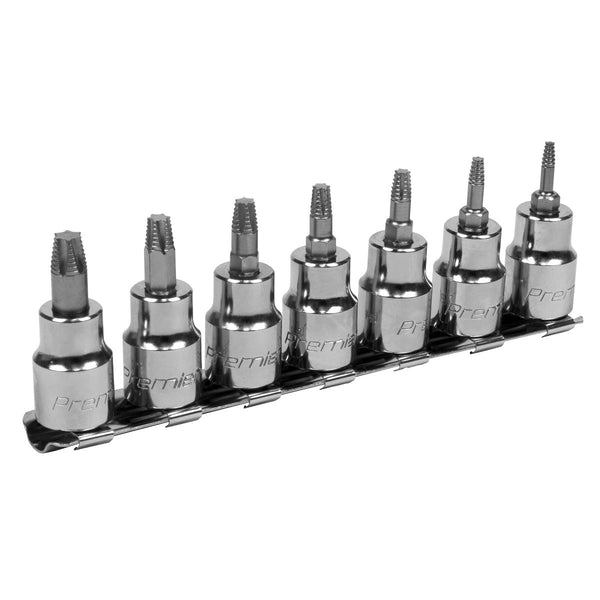 Sealey Premier Lock-On&trade; TRX-Star* Socket Bit Set 3/8"Sq Drive 7pc AK62263