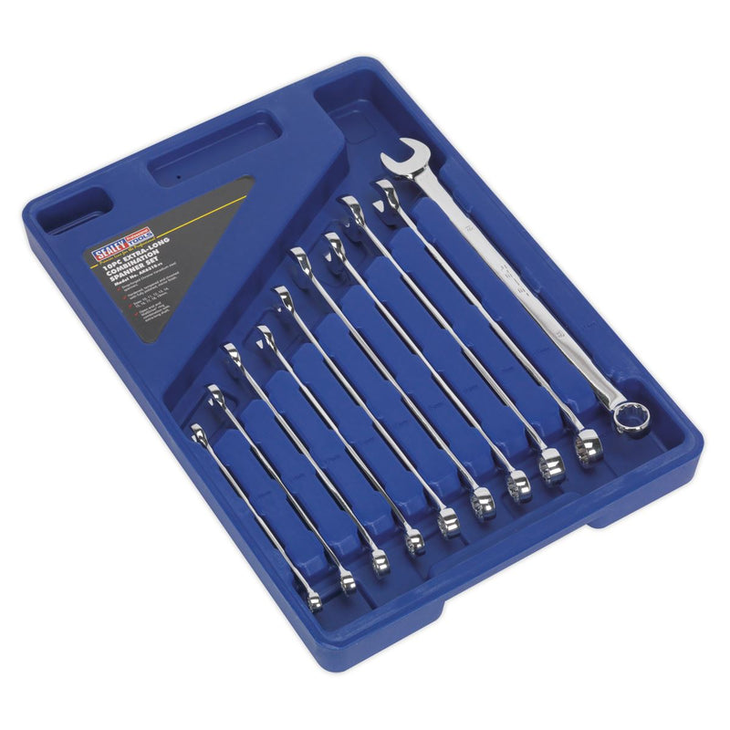 Sealey Combination Spanner Set 10pc Extra-Long Metric AK6310 IN STOCK