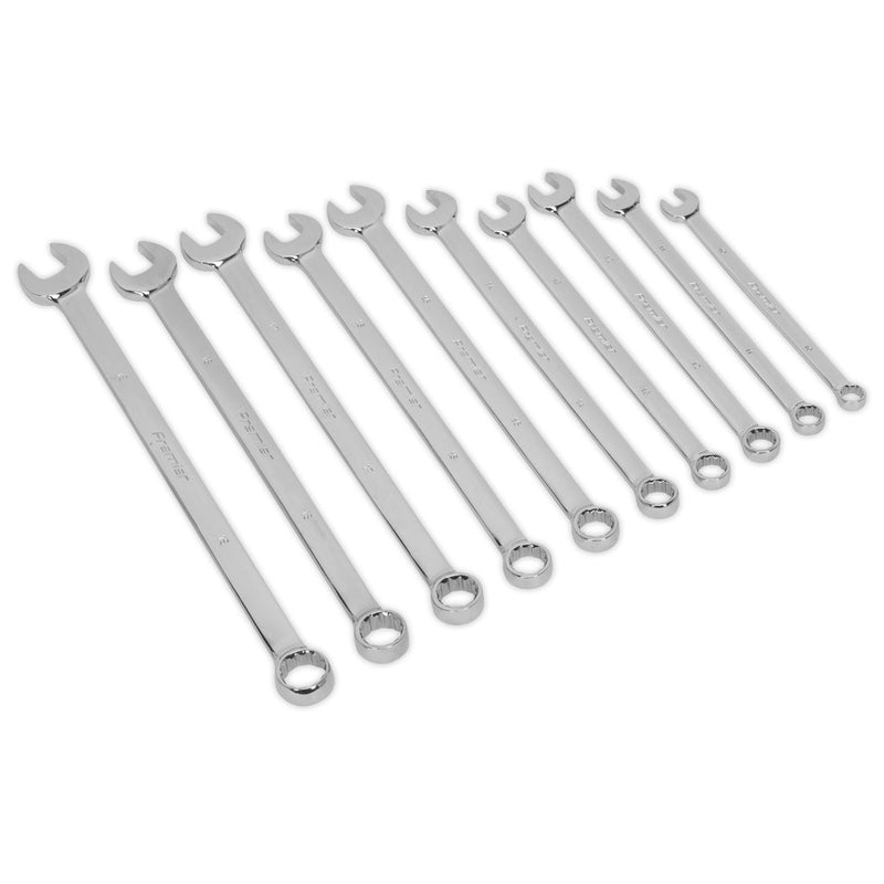 Sealey Combination Spanner Set 10pc Extra-Long Metric AK6310 IN STOCK