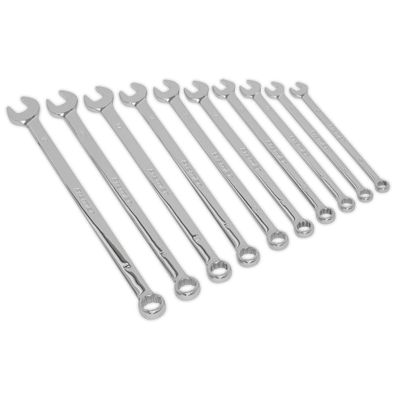 Sealey Combination Spanner Set 10pc Extra-Long Metric AK6310 IN STOCK