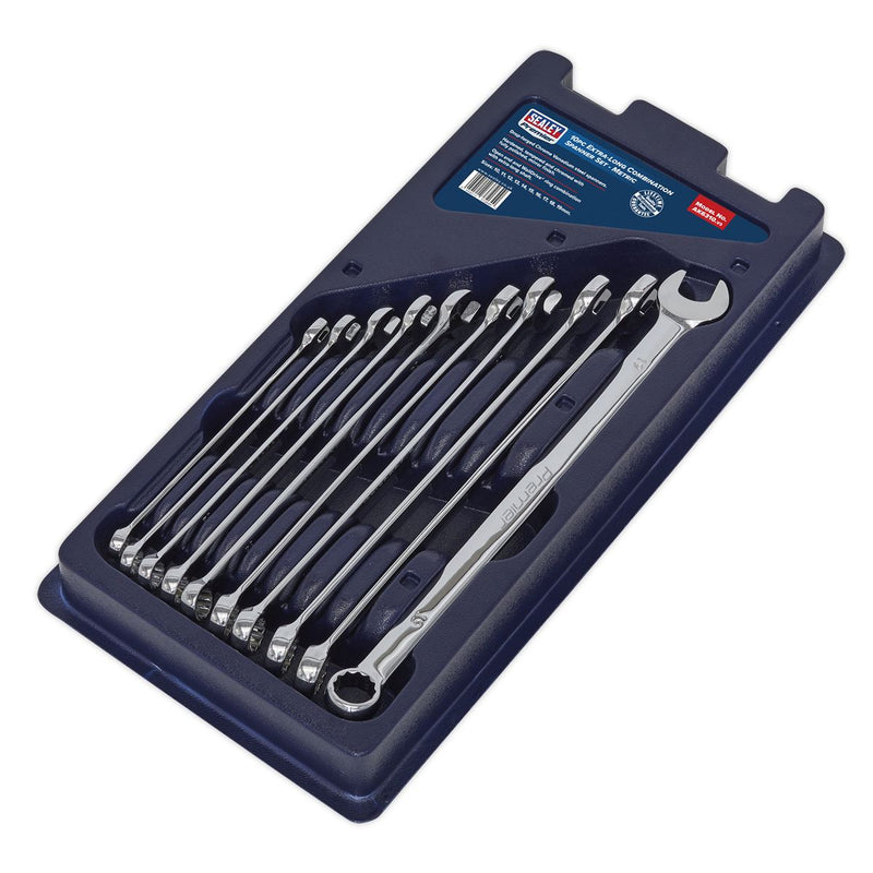 Sealey Combination Spanner Set 10pc Extra-Long Metric AK6310 IN STOCK