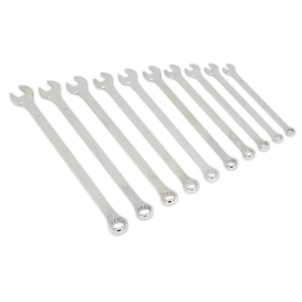 Sealey Combination Spanner Set 10pc Extra-Long Metric AK6310 IN STOCK