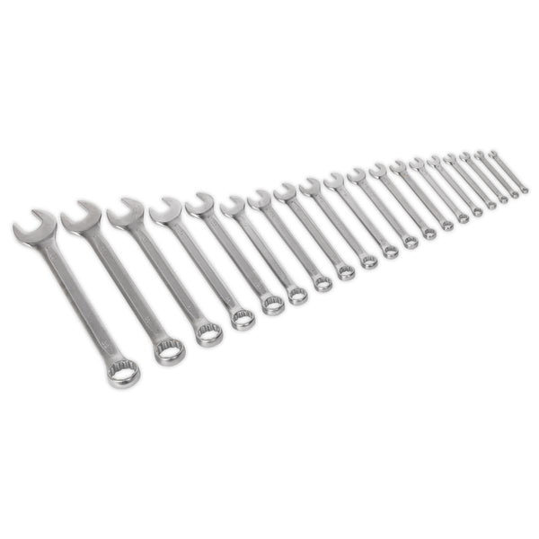 Sealey AK63251 Combination Spanner Set 19pc Cold Stamped Metric