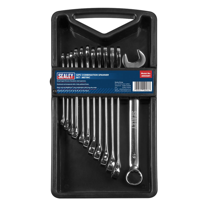 Sealey AK63261 Combination Spanner Set 12pc Metric