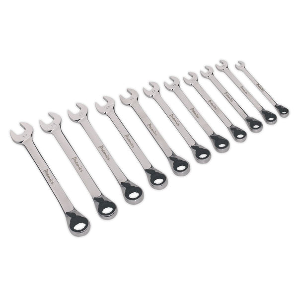 Sealey AK6381 Reversible Ratchet Combination Spanner Set 16pc Metric